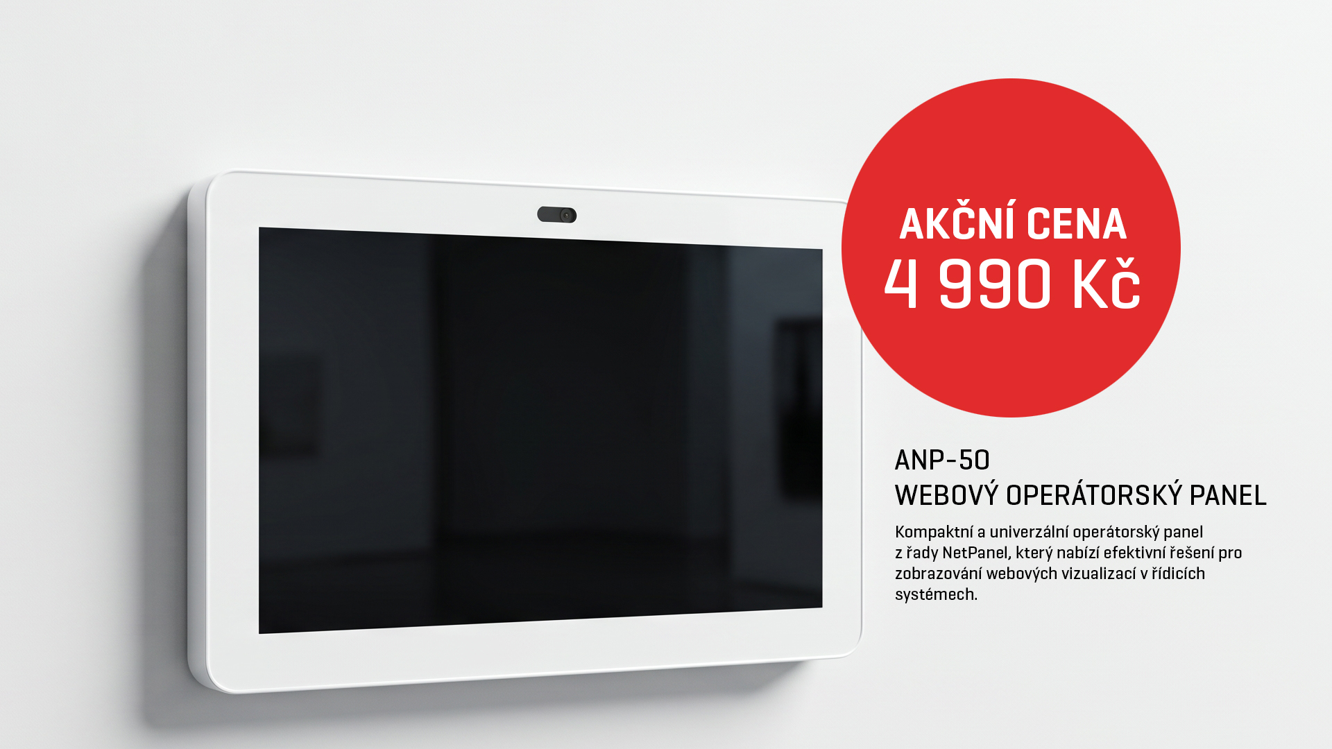 Nástěnný webový panel AMiT ANP-50 nyní za akční cenu 4990 Kč